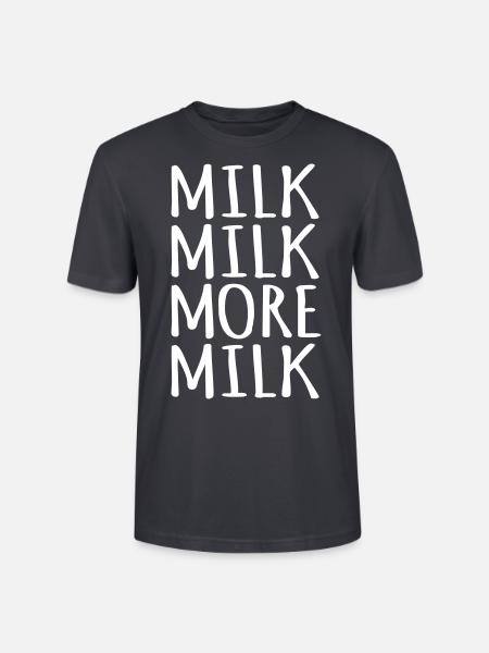 Milch Milchliebhaber - Stanley/Stella Unisex Bio-T-Shirt CRAFTER - Dunkles Graublau