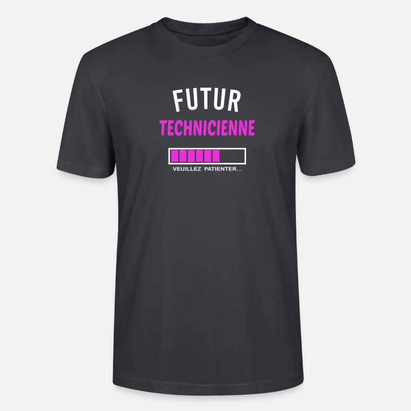 futur technicienne - T-shirt bio CRAFTER Stanley Stella Unisexe - bleu gris foncé