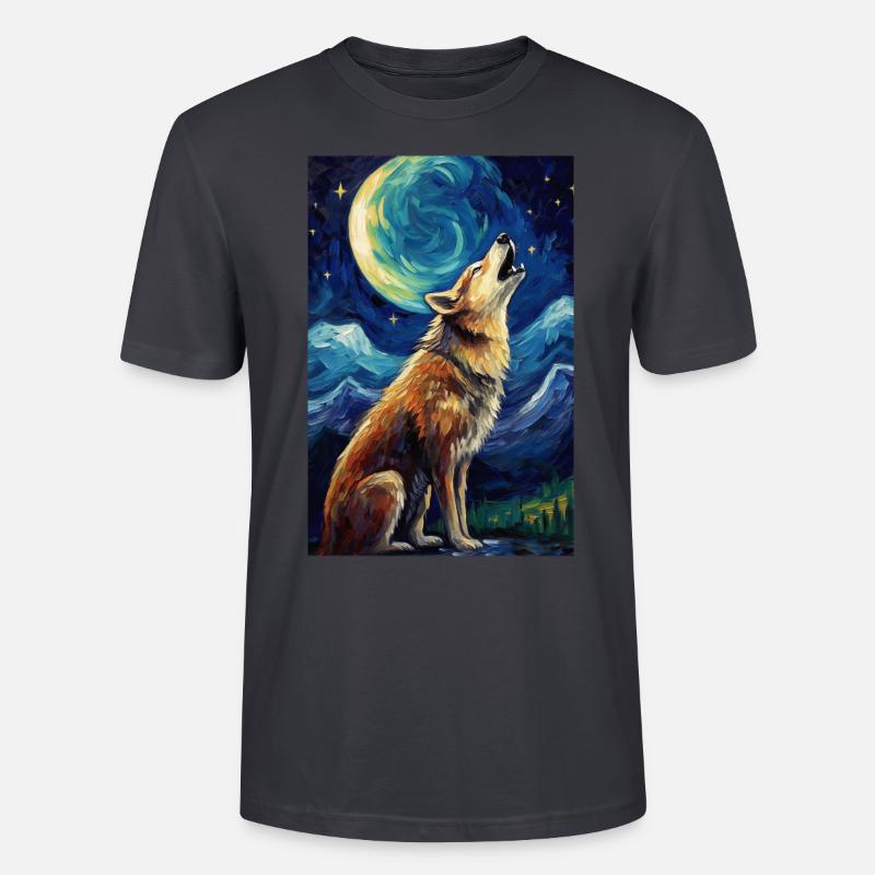 Wolf - Stanley/Stella Unisex Bio-T-Shirt CRAFTER - Dunkles Graublau