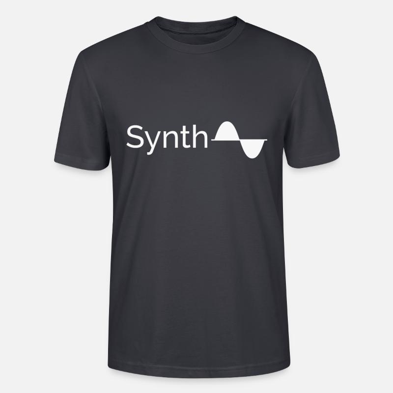 Synthwave Vaporwave - Stanley/Stella Unisex Bio-T-Shirt CRAFTER - Dunkles Graublau