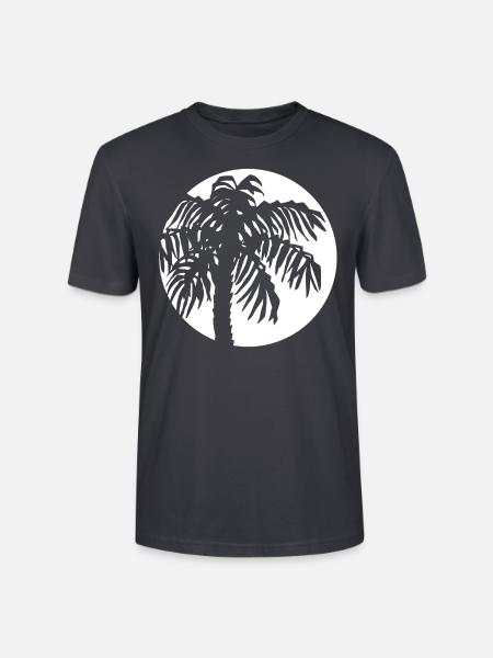 palmy MOON - Stanley/Stella Unisex Bio-T-Shirt CRAFTER - Dunkles Graublau