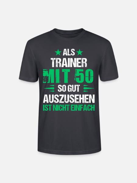 Mit 50 gut aussehender Trainer - Stanley/Stella Unisex Bio-T-Shirt CRAFTER - Dunkles Graublau