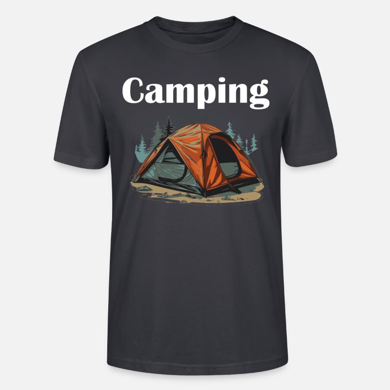 Camping - Stanley/Stella Unisex Bio-T-Shirt CRAFTER - Dunkles Graublau