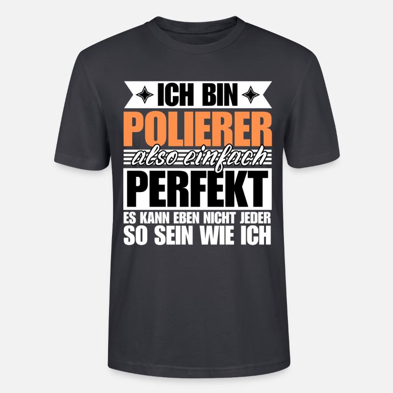 Perfekter Polierer - Stanley/Stella Unisex Bio-T-Shirt CRAFTER - Dunkles Graublau