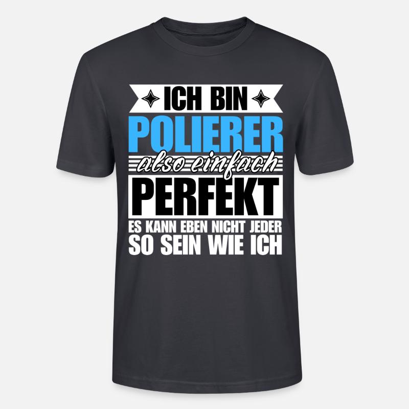 Perfekter Polierer - Stanley/Stella Unisex Bio-T-Shirt CRAFTER - Dunkles Graublau