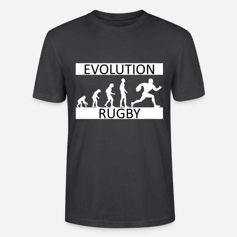 Evolution rugby - T-shirt bio CRAFTER Stanley Stella Unisexe - bleu gris foncé