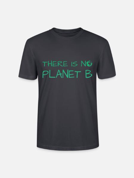 there is no planet b - Stanley/Stella Unisex Bio-T-Shirt CRAFTER - Dunkles Graublau
