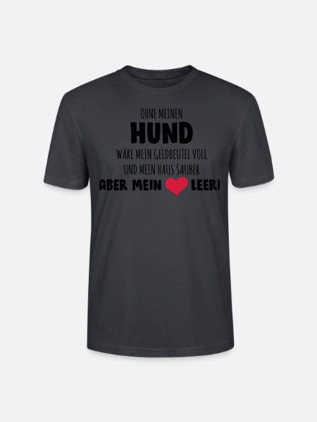 Empty heart without a dog - Stanley/Stella CRAFTER Unisex Organic T-Shirt - India Ink Grey