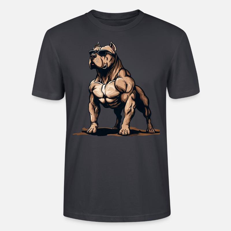 Bitbull Le Gorille - T-shirt bio CRAFTER Stanley Stella Unisexe - bleu gris foncé