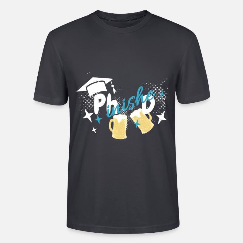 Abschluss Doktor Phinished Bier - Stanley/Stella Unisex Bio-T-Shirt CRAFTER - Dunkles Graublau