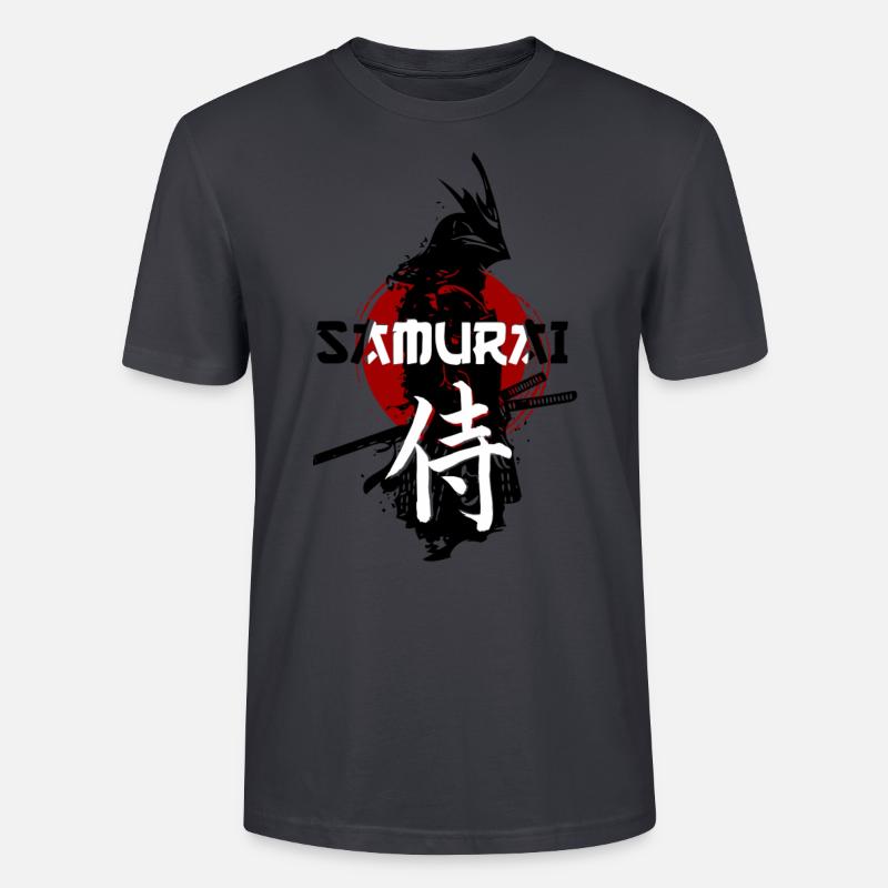 SAMURAI (Kanji) - Stanley/Stella Unisex Bio-T-Shirt CRAFTER - Dunkles Graublau