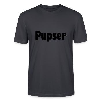 pupser - Stanley/Stella Unisex Bio-T-Shirt CRAFTER - Dunkles Graublau - Vorne - Alina (178cm) & Michal (187cm)