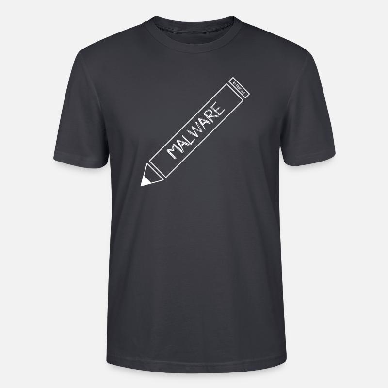 Malware Nerd Computer T-Shirt - Stanley/Stella Unisex Bio-T-Shirt CRAFTER - Dunkles Graublau