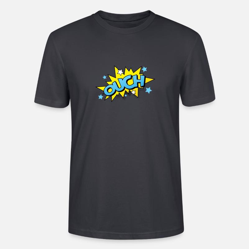 Comic Comicstyle Comic-Strips Nerd Superheld - Stanley/Stella Unisex Bio-T-Shirt CRAFTER - Dunkles Graublau
