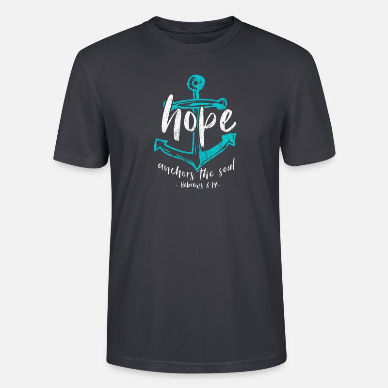 Hope Bibelvers - Stanley/Stella Unisex Bio-T-Shirt CRAFTER - Dunkles Graublau