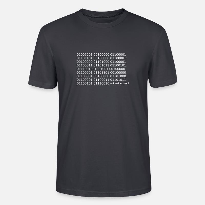 I am a Hacker - Stanley/Stella Unisex Bio-T-Shirt CRAFTER - Dunkles Graublau