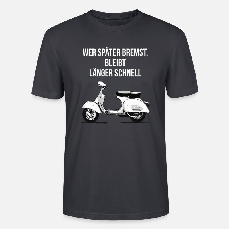 Motorroller Moped - Stanley/Stella Unisex Bio-T-Shirt CRAFTER - Dunkles Graublau