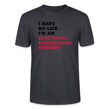 Elektrotechnik Studium - Stanley/Stella Unisex Bio-T-Shirt CRAFTER - Dunkles Graublau - Vorne - Alina (178cm) & Michal (187cm)