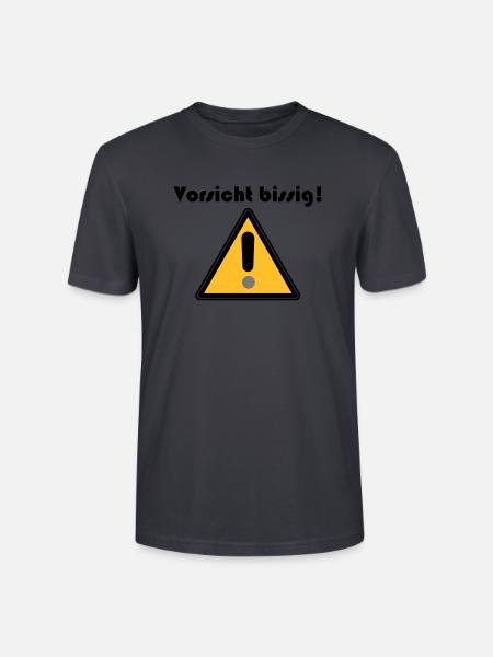 Vorsicht bissig - Stanley/Stella Unisex Bio-T-Shirt CRAFTER - Dunkles Graublau