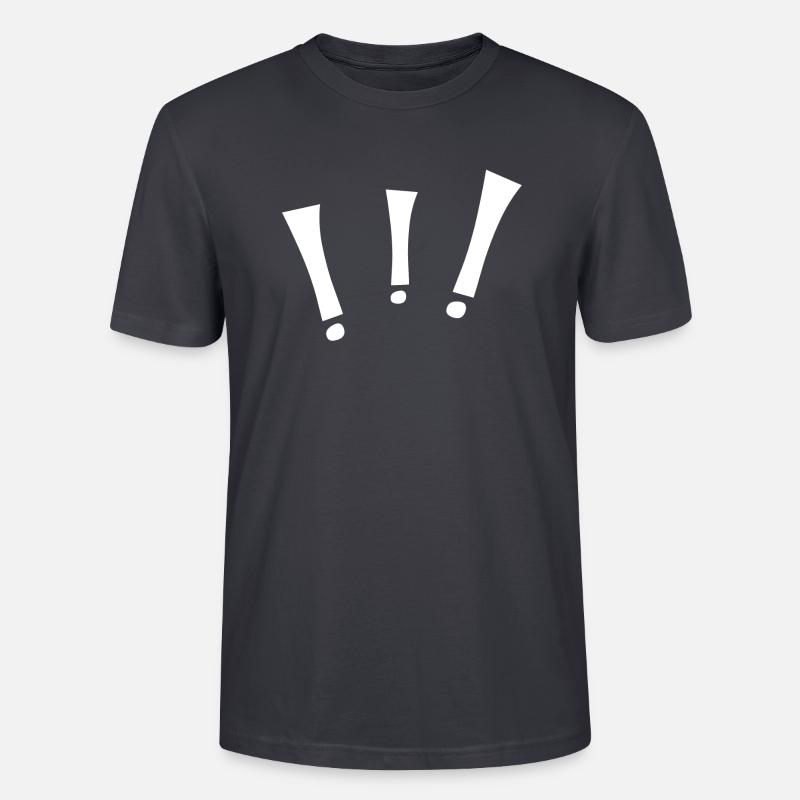 Three exclamation points - Stanley/Stella CRAFTER Unisex Organic T-Shirt - India Ink Grey