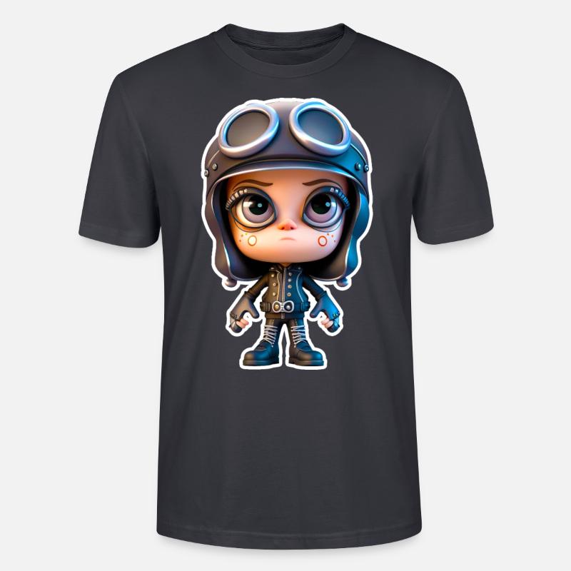 Little Biker 02 - Stanley/Stella Unisex Bio-T-Shirt CRAFTER - Dunkles Graublau