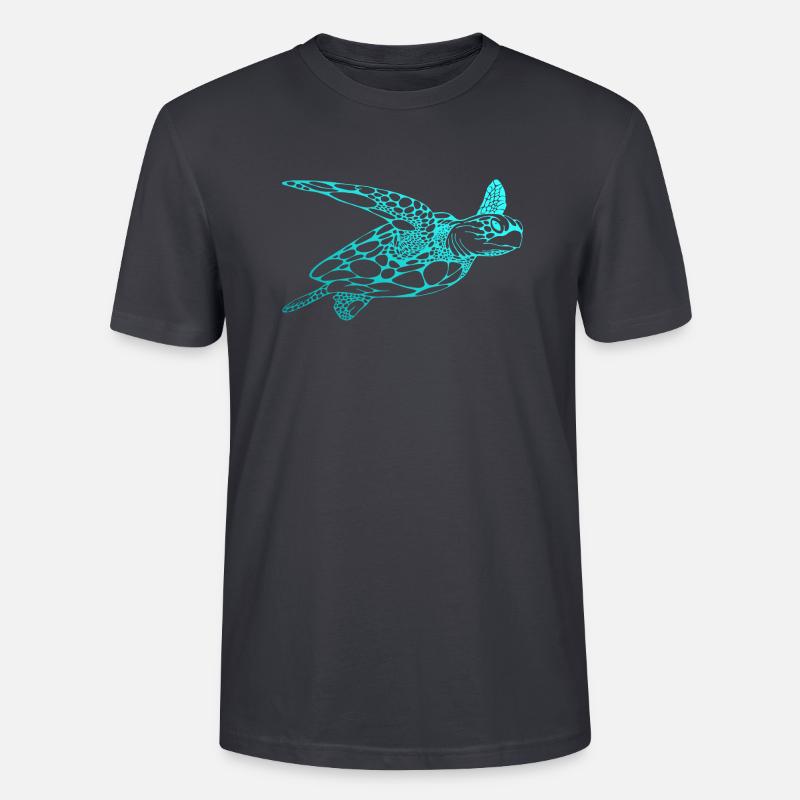 Tortue Plongée Dive Diving Scuba - T-shirt bio CRAFTER Stanley Stella Unisexe - bleu gris foncé