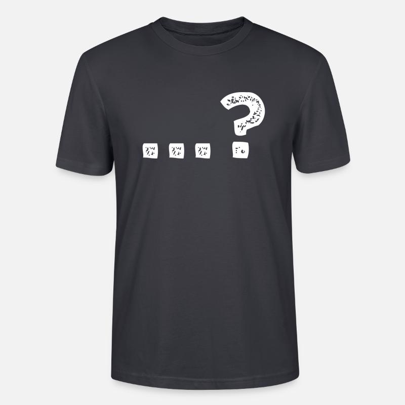 Question interprétation de point d'interrogation ...? - T-shirt bio CRAFTER Stanley Stella Unisexe - bleu gris foncé