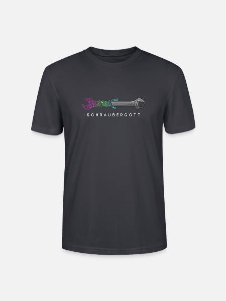 Schraubergott - Mechaniker - Geschenkidee - Stanley/Stella Unisex Bio-T-Shirt CRAFTER - Dunkles Graublau