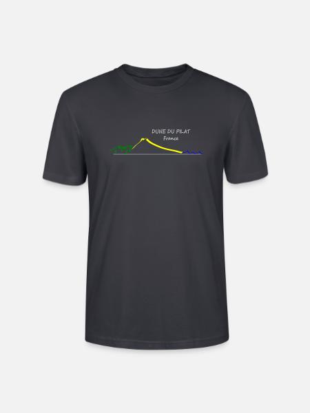 DUNE DER PILAT-ZEICHNUNG - Stanley/Stella Unisex Bio-T-Shirt CRAFTER - Dunkles Graublau