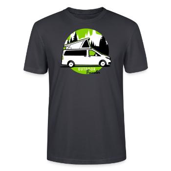 Campstar Traveler en plein air - T-shirt bio CRAFTER Stanley Stella Unisexe - bleu gris foncé - Devant - Alina (178cm) & Michal (187cm)