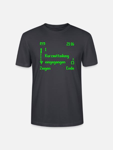 Retro Handy - Stanley/Stella Unisex Bio-T-Shirt CRAFTER - Dunkles Graublau