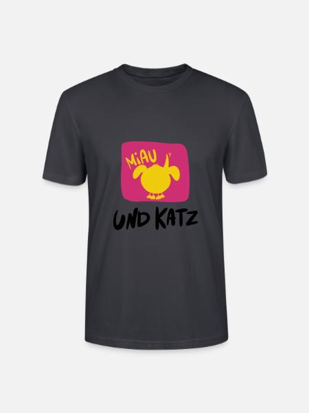 Pärchen Katze - Stanley/Stella Unisex Bio-T-Shirt CRAFTER - Dunkles Graublau