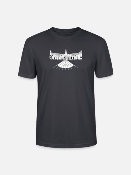 Karlsruhe - Schloss / Fächerstadt - Stanley/Stella Unisex Bio-T-Shirt CRAFTER - Dunkles Graublau