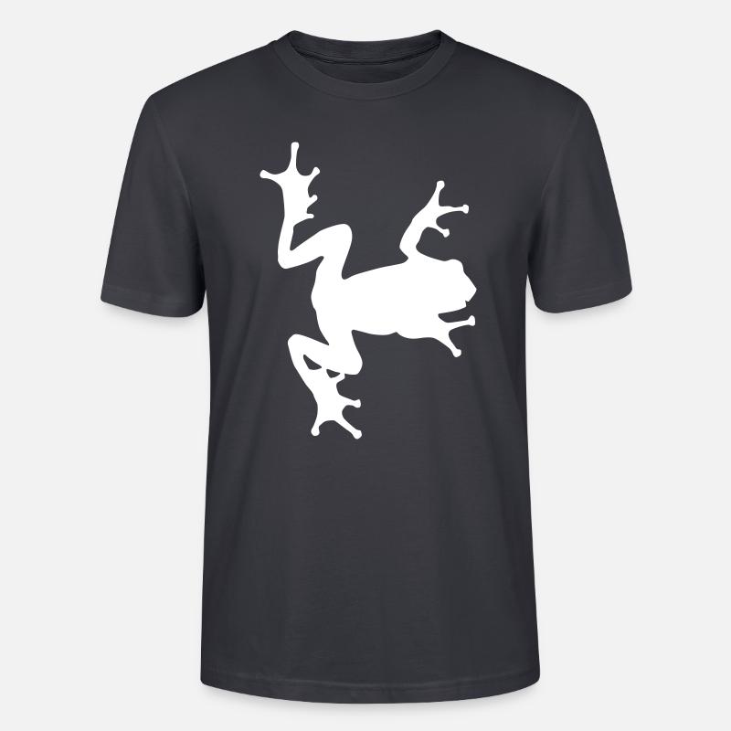 frosch silhouette - Stanley/Stella Unisex Bio-T-Shirt CRAFTER - Dunkles Graublau