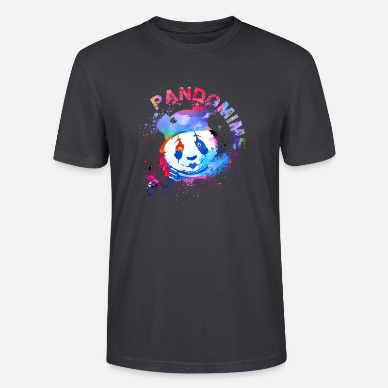 pandomime, panda, pantomime, graffiti - T-shirt bio CRAFTER Stanley Stella Unisexe - bleu gris foncé