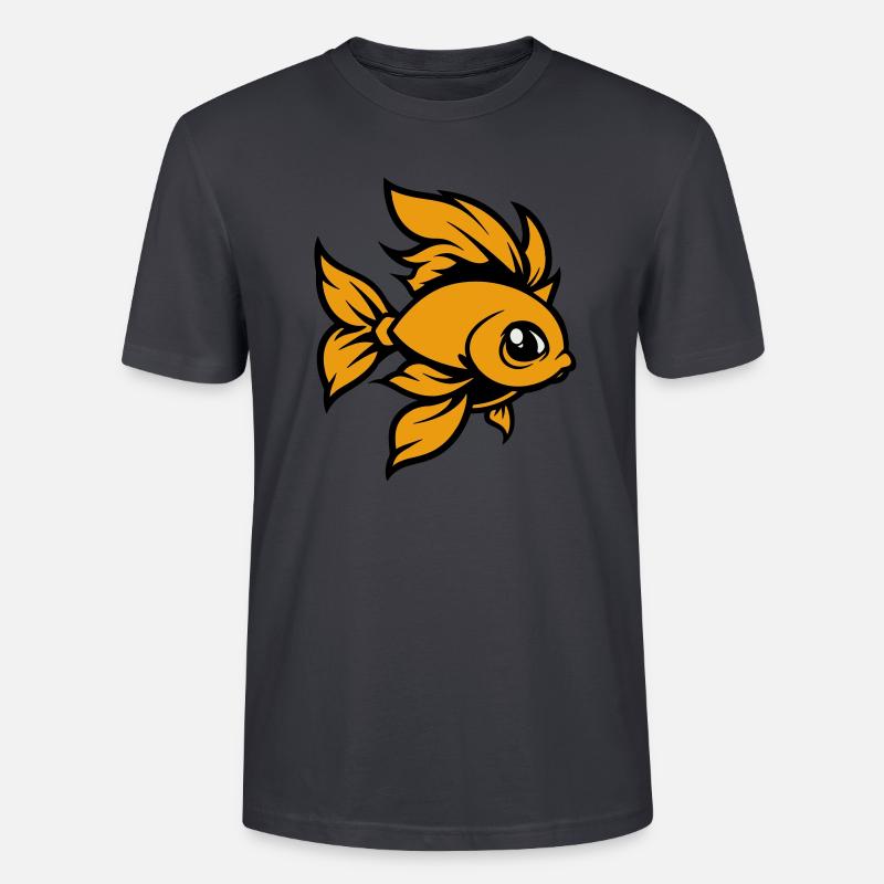 goldfisch fisch comic - Stanley/Stella Unisex Bio-T-Shirt CRAFTER - Dunkles Graublau
