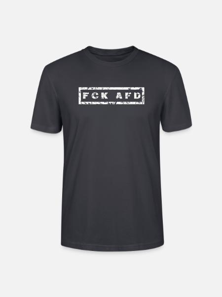 FCK AFD - Anti AFD - Stanley/Stella Unisex Bio-T-Shirt CRAFTER - Dunkles Graublau