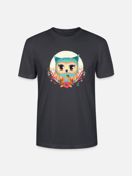 Schöne Herbstfarbe - Stanley/Stella Unisex Bio-T-Shirt CRAFTER - Dunkles Graublau