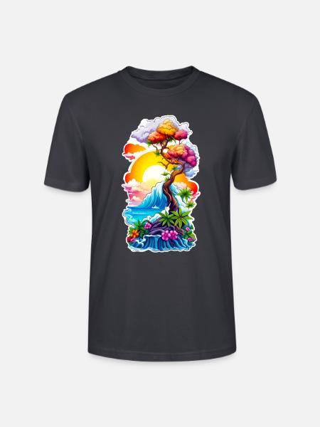 High waves 05 - Stanley/Stella CRAFTER Unisex Organic T-Shirt - India Ink Grey