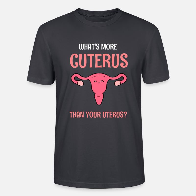 Cuterus Obgyn oder Hebamme Geschenk - Stanley/Stella Unisex Bio-T-Shirt CRAFTER - Dunkles Graublau