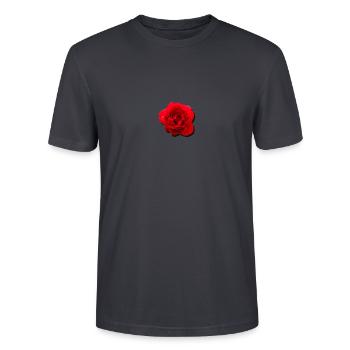 Rose - Stanley/Stella Unisex Bio-T-Shirt CRAFTER - Dunkles Graublau - Vorne - Alina (178cm) & Michal (187cm)