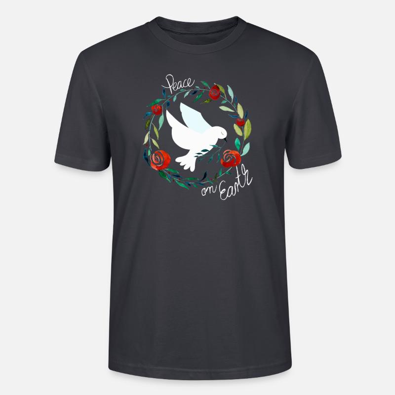 Friedenstaube - Stanley/Stella Unisex Bio-T-Shirt CRAFTER - Dunkles Graublau