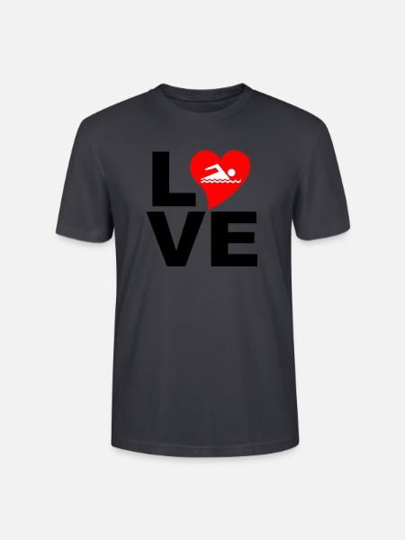 swimming love - Stanley/Stella CRAFTER Unisex Organic T-Shirt - India Ink Grey