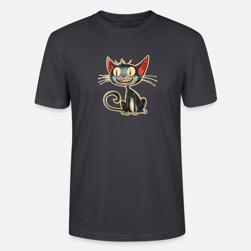 Drôle de chat - T-shirt bio CRAFTER Stanley Stella Unisexe - bleu gris foncé