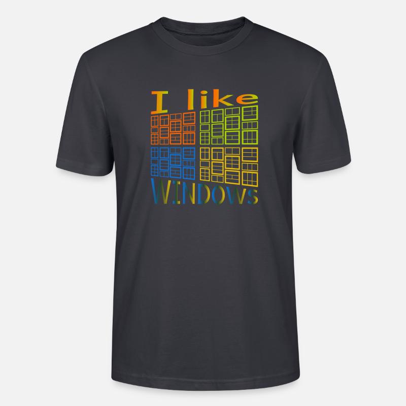 I like Windows - Stanley/Stella CRAFTER Unisex Organic T-Shirt - India Ink Grey