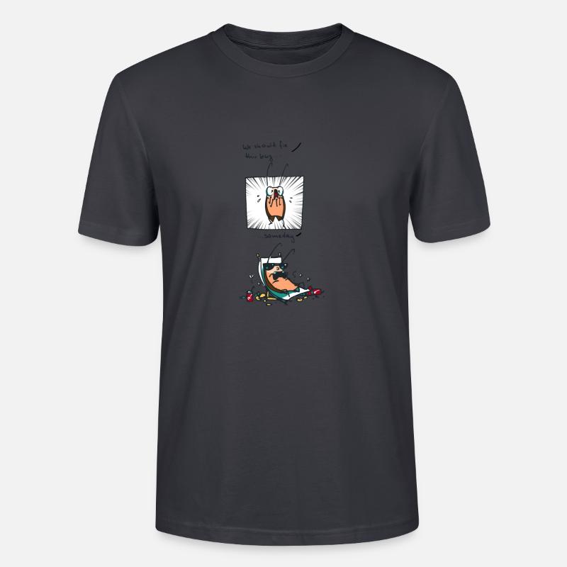 coder shirt someday - Stanley/Stella Unisex Bio-T-Shirt CRAFTER - Dunkles Graublau