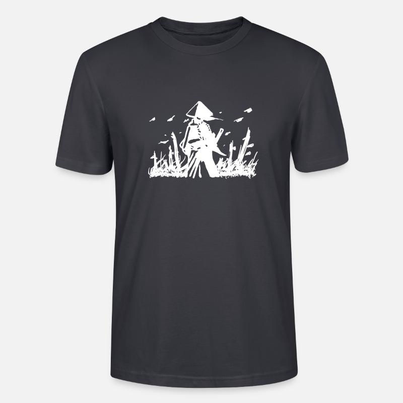 Samurai - Stanley/Stella Unisex Bio-T-Shirt CRAFTER - Dunkles Graublau