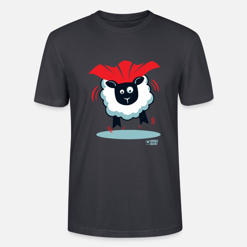 Ewe ein Superheld? - Stanley/Stella Unisex Bio-T-Shirt CRAFTER - Dunkles Graublau
