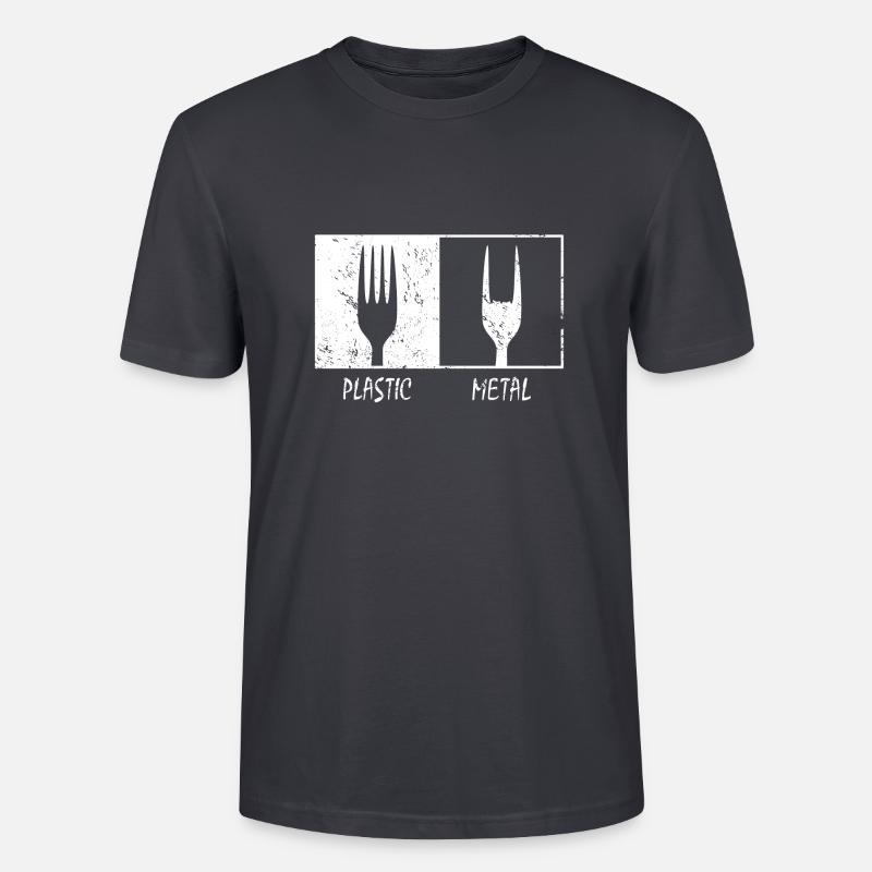 Gabel Fork - Stanley/Stella Unisex Bio-T-Shirt CRAFTER - Dunkles Graublau