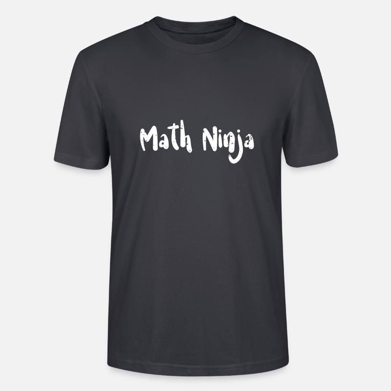 Math Ninja - Math - Stanley/Stella Unisex Bio-T-Shirt CRAFTER - Dunkles Graublau